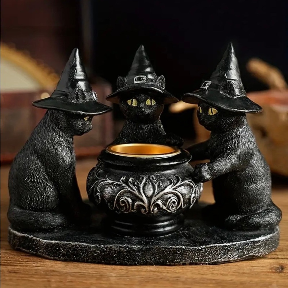 Three Witches Candle/Incense Cauldron Burner